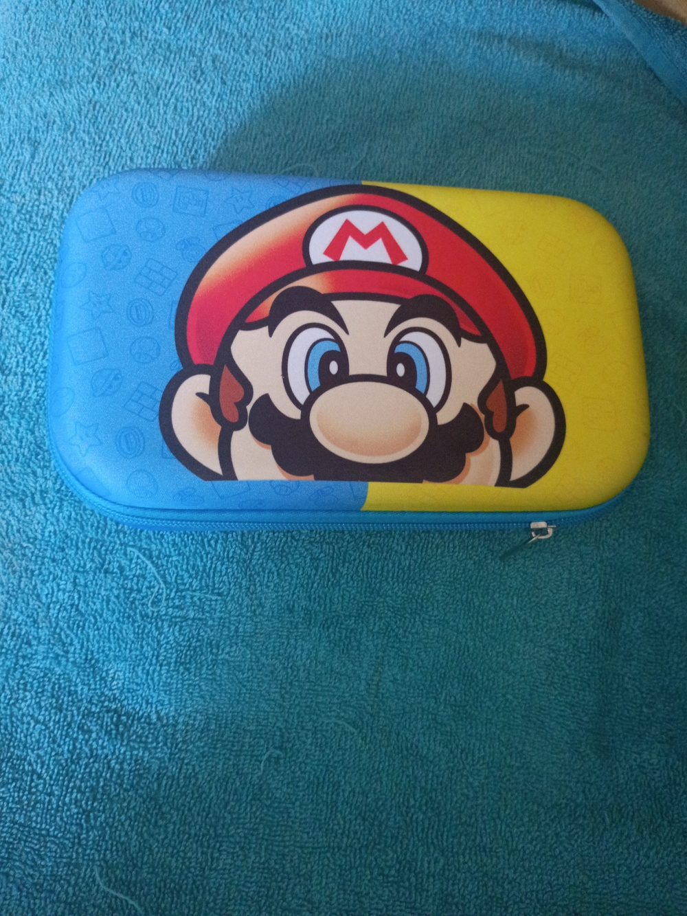 Kids Blue & Yellow Mario Face Travel Case